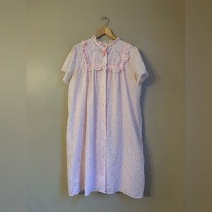 Previews usa Nightgown Dress Robe Set Floral Pink Cottage prairie trad vintage